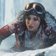 Lara Croft in a rare, non-lethal moment